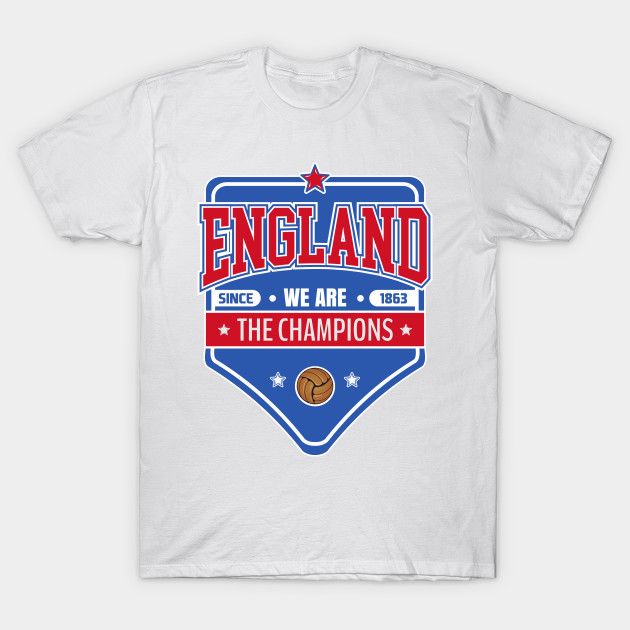 England Football Blue Red Badge by VISUALUV